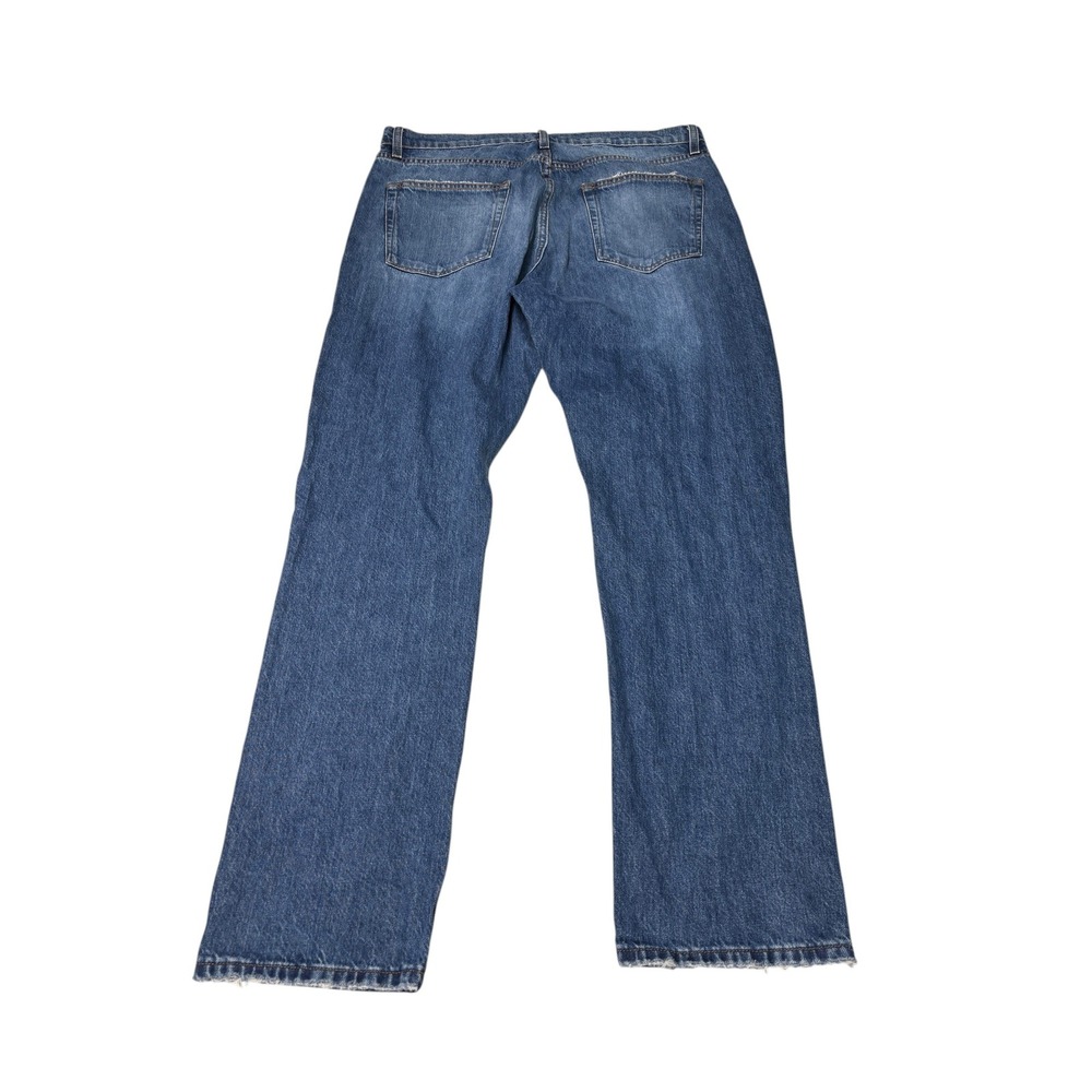 FRAME Le Slouch Straight Leg Paneled Button Fly Jeans Medium Wash Womens 32X32 - Picture 6 of 11